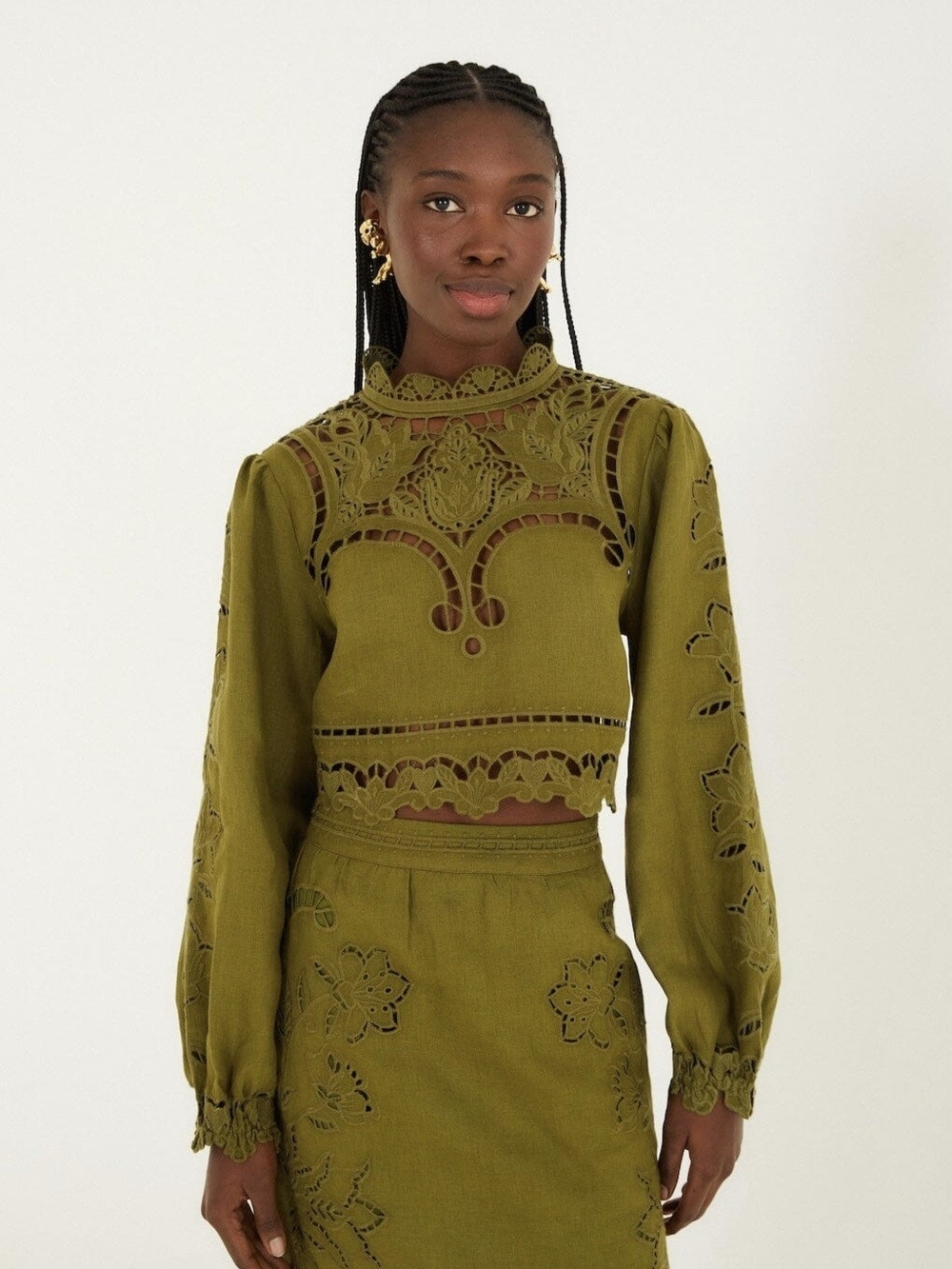 FARM Rio Majestic Garden Richelieu Blouse - No Discount-